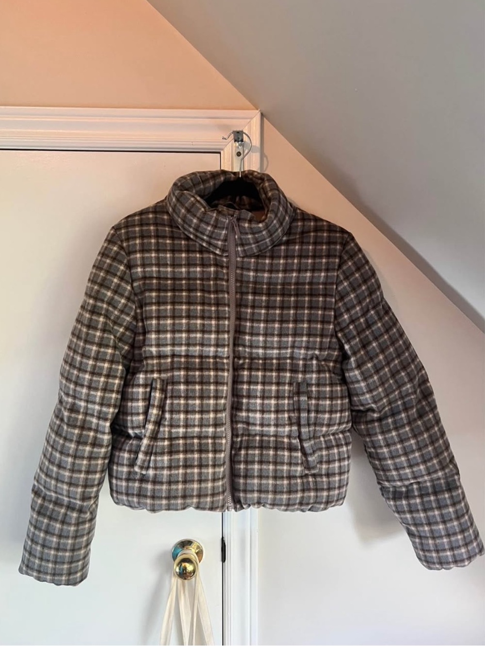 Twik simons Puffer Jacket - Gray, blue & Brown